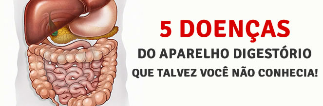 CINCO DOENÇAS DO APARELHO DIGESTÓRIO QUE TALVEZ VOCÊ NÃO CONHEÇA
